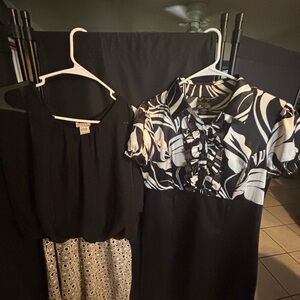 Elegant Black and White Women's Dress